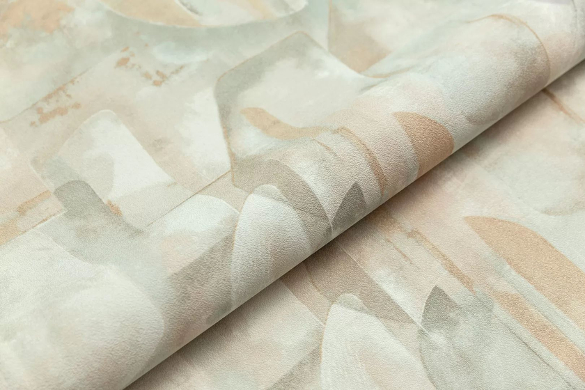 KM8318 Обои виниловые на флизел.  основе Фреш мотив, зеленый абстракция Kerama Marazzi