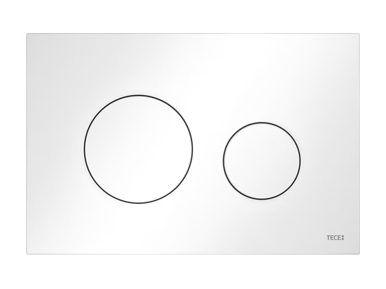 9240920 TECE Loop 2.0 Пластиковая панель смыва унитаза, цвет панели белый, цвет клавиш белый