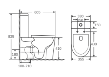 Унитаз напольный с бачком Aquore Turin (605х380х825) белый,торнадо смыв 09382/09384 Уценка!
