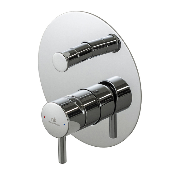 100345120 Noken Rondo Наружная часть встроенного смесителя для ванны/душа, хром