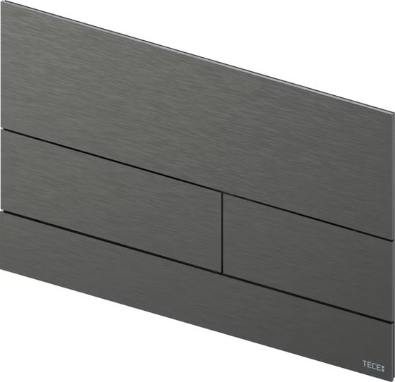 9240836 TECE Square II Металлическая панель смыва, цвет панели/клавиш сатин, черный хром PVD