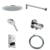 100269439 Комплект душа Noken Touch&Feel (верхний душ + кронштейн + термостат + ручной душ + шланг) Акция!