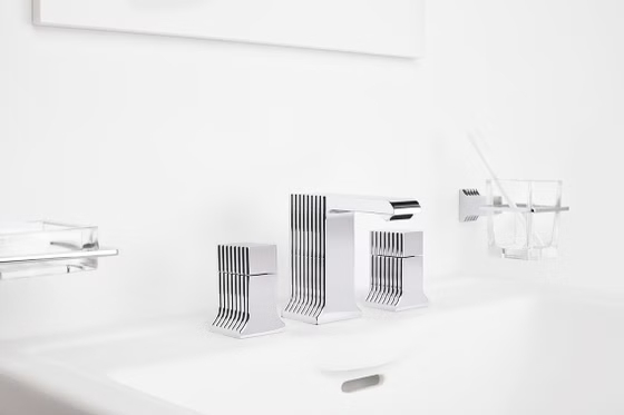 STELLA Casanova смеситель д/раковины 3 отверстия без донного клапана, излив 108 мм, хром