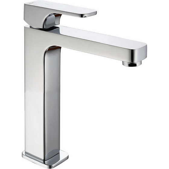 CU00150121 Смеситель для раковины на 1 отверстие, высокий h150мм, без д/к, хром, CISAL, Cubic