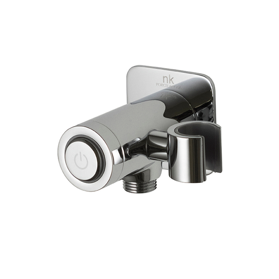 100243874 Noken Touch&Feel Держатель ручного душа с подводом воды с запорной кнопкой, хром
