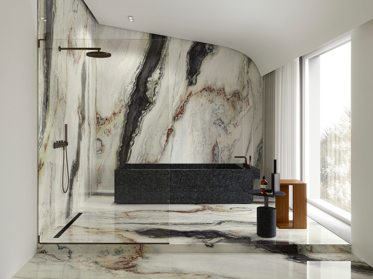 Panda Whit Glint 6 mm керамогранит 75x150 Maxfine 75x150