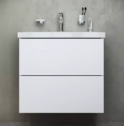 Тумба с раковиной 60 AM.PM Gem M90FHX06022WG + M90WCC0602WG белый лак. Уценка