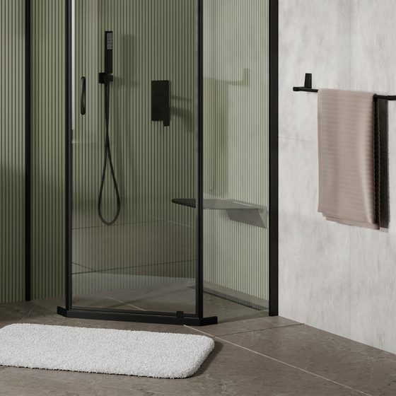 Складное сиденье для душа SS404 , 365х360х101,5 мм, Черный, max. 200 кг.