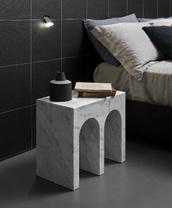 Столик-табурет AntonioLupi Roma 500x270x450 мм, Carrara marble (ROMA2)