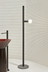 Светильник напольный AntonioLupi Apollo, h=1730 мм Basaltina stone/Matt black (APOLLOT2 6)