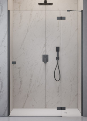 Дверь в нишу Essenza DWJ 90, 900х1935 мм, Brushed GunMetal, 1385013-92-01L, 6 мм