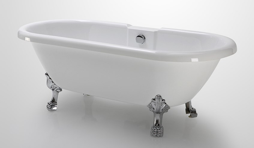 Ванна Леонесса акриловая (175х80) слив-перелив,ножки хром