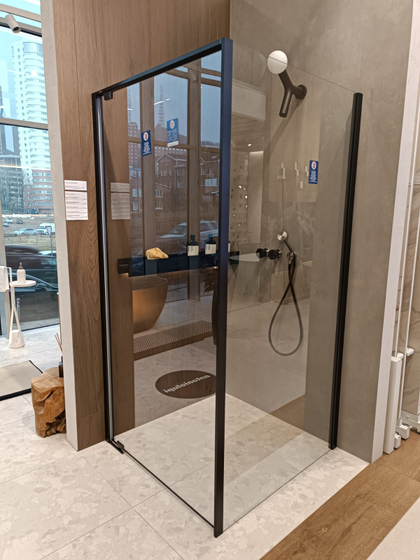 Душевой угол Natura 4000 (100х100х200) Black Pearl,Pro Care (AR-DTW L BM+A-S DT R BM)