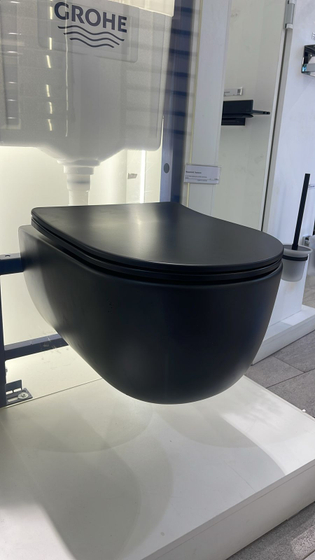 Унитаз SC361B  подвесной (490х355х320), микролифт,черный