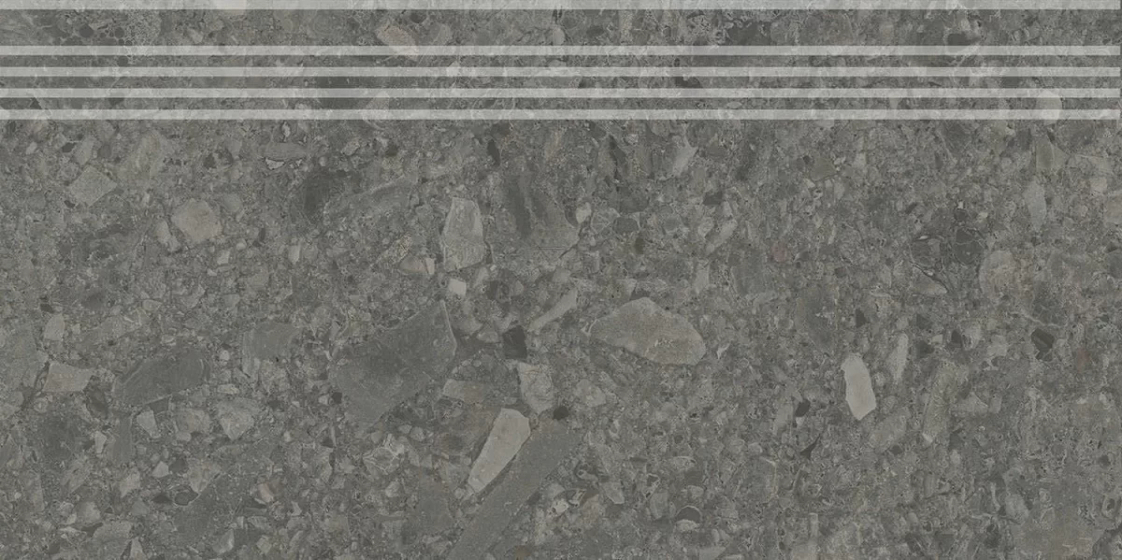 DD606220R/GR Ступень Чеппо ди Гре антрацит матовый обрезной Kerama Marazzi 30x60