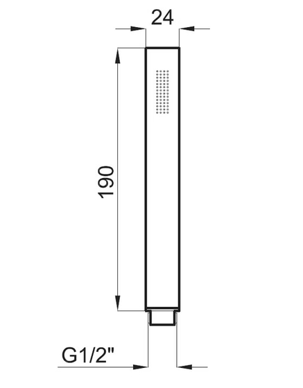 100280868 Ручной душ Noken Minimal, 1 режим, брашированная медь