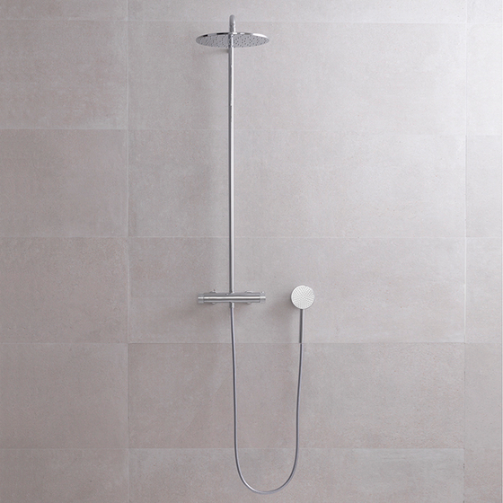 100220153 Душевая стойка с термостатом Noken Tono, хром