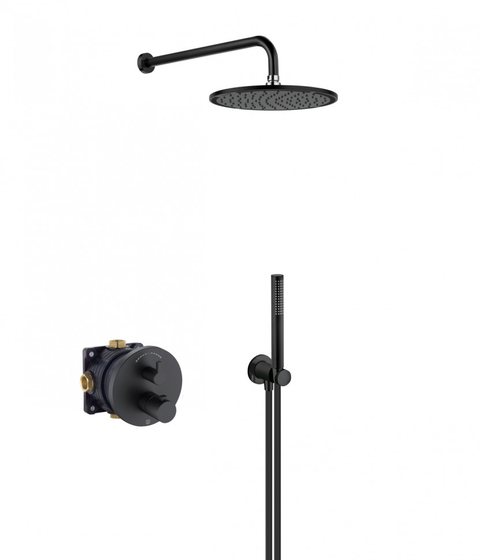 Комплект для душа Kludi Nova Fonte, черный матовый, 7 в 1, 208313915