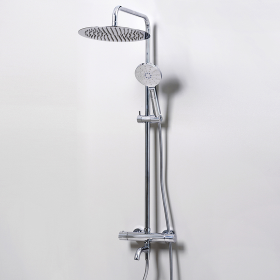 A18801 Thermo Душевой комплект с термостатическим смесителем, излив, хром