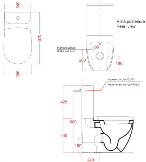 Унитаз ARTCERAM, FILE 2.0(37x67), напольный,белый