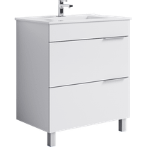 Тумба Бриг напольная 75 см, с раковиной, белая Br.01.07/2/W