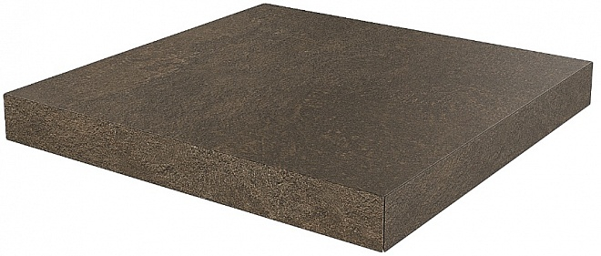 DD600220R/GCA  Ступень угловая клееная Про Стоун коричневый обрезной 33x33