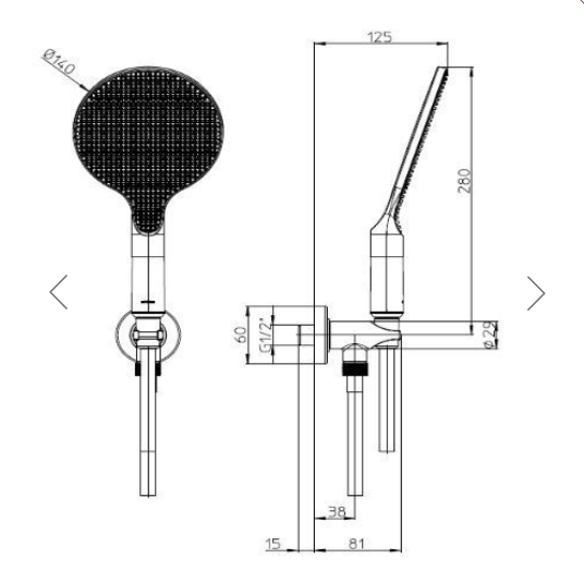 Душевой комплект BOSSINI Apice CE3002C.030 с ручным душем, подводом воды, держателем и шлангом, хром