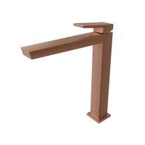 100281892 Noken Square Смеситель для раковины высокий, брашированная медь
