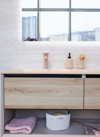 Тумба Oasis Smartcode1394x540x510 мм Opaco Lino/Natural Oak
