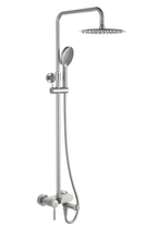 Душевой комплект со смесителем, ручной и верхний душ, нержавеющая сталь A14201