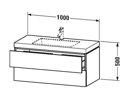 Тумба Duravit L-Cube с раковиной Vero Air