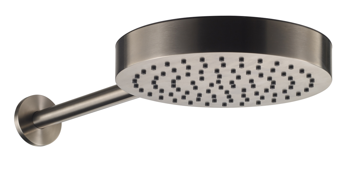 Верхний душ с кронштейном JTP Neo Brushed Black, Ø - 250 мм, WJ 8509-7050 BBL