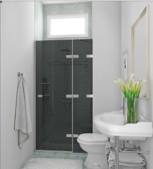 Душевая дверь TREND DOOR GK-862AONE 1077*2300 стекло Grafit, 8мм, CH04, петли с права CH27 хром.