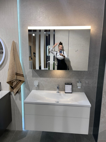 Комплект мебели KEUCO Royal Reflex.2. 1000мм (тумба с раковиной+зеркальный шкаф), белый