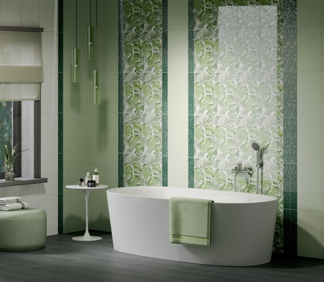 LSB001 Бордюр Левада зеленый темный  глянцевый Kerama Marazzi 40х7,1