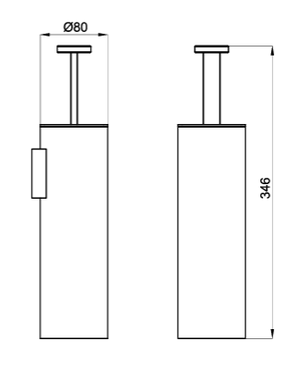 Ёрш напольный, brushed titanium Noken Urban C 100289261