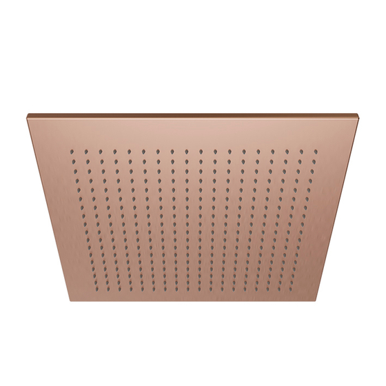 100281797 Noken Square Верхний душ 300*300, с шаровым соединением, брашированная медь