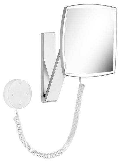 17613 019000 Косметическое зеркало Keuco iLook_move с подсветкой, 5-уровневое переключение цвета, квадратное, хром