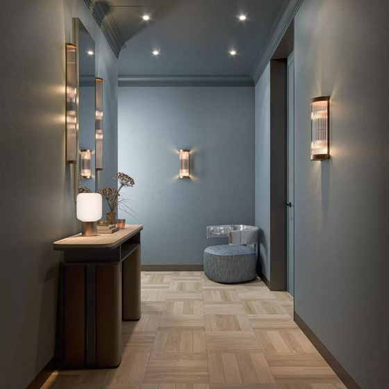 KM8517 Обои виниловые на флизелиновой основе Шафран база, синий Kerama Marazzi