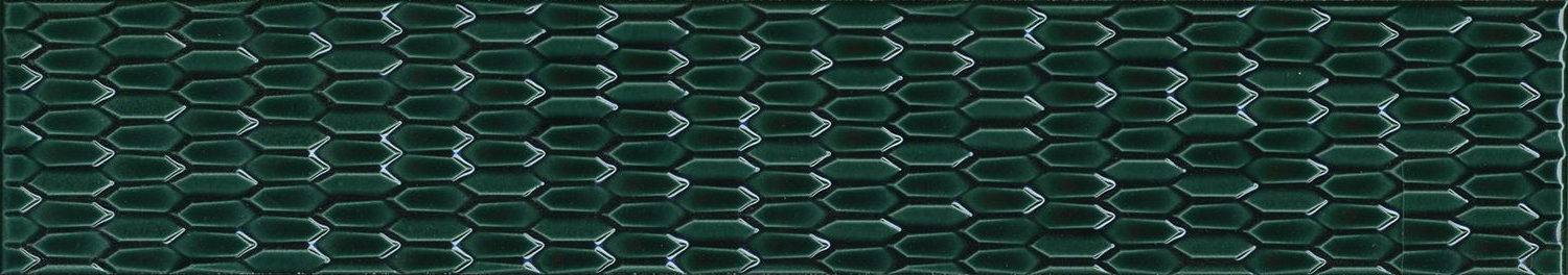 LSB001 Бордюр Левада зеленый темный  глянцевый Kerama Marazzi 40х7,1