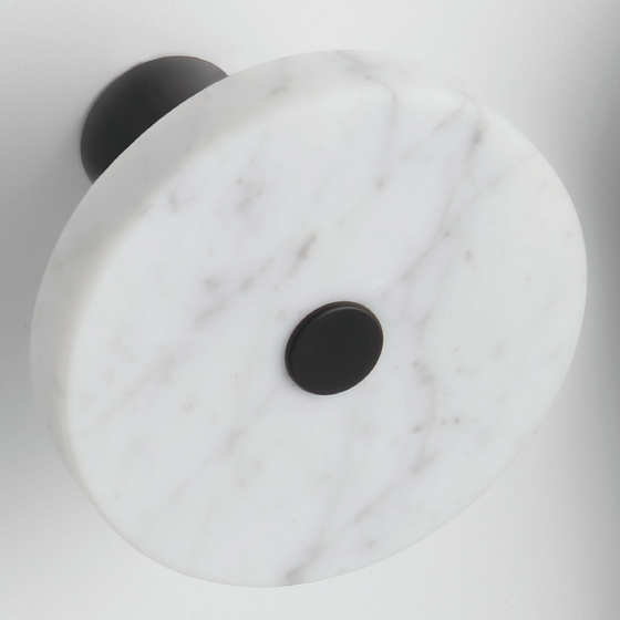 BERTOCCI, Carrarino, Крючок, белый мрамор/хром