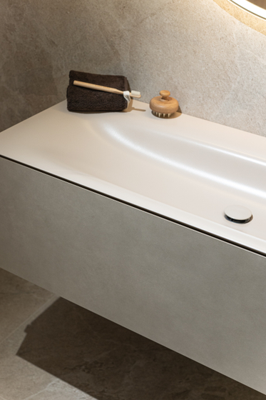 Тумба Keuco Edition 11 Art (1200х350х490) Ceramic Sahara/RedGold, раковина Bette Sand matt (32511911201+325905212+49041290002)