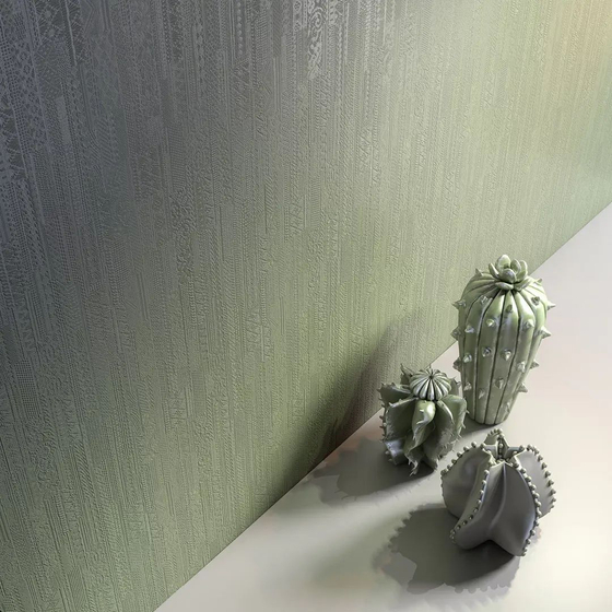 KM8207 Обои виниловые Ажур база универсальная, зеленый Kerama Marazzi