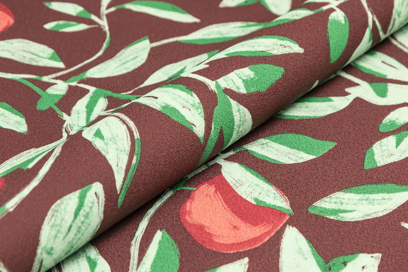 KM8504 Обои виниловые на флизелиновой основе Шафран мотив, красный, апельсины Kerama Marazzi