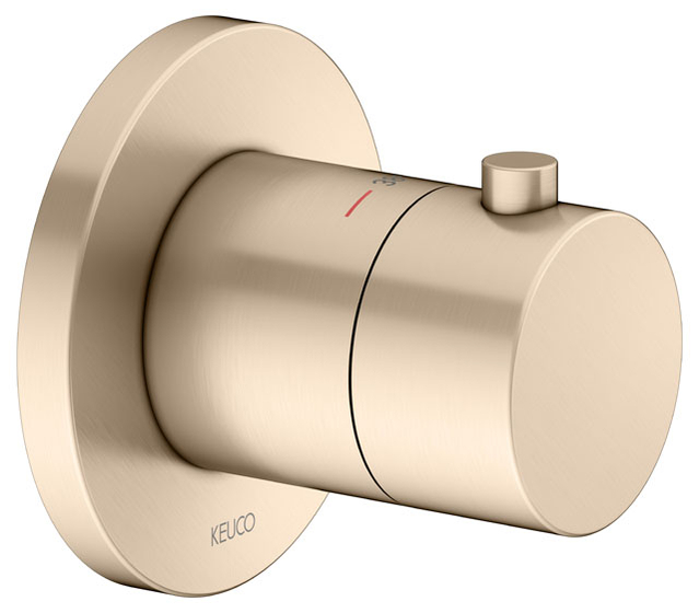 Наружная часть термостатического смесителя Keuco IXMO, круглое основание, Бронза шлиф, 59553 030001