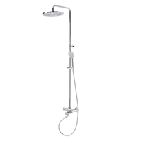 100272144 Душевая стойка без термостата Noken Tec Round, излив, хром