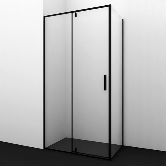 Душевой угол Wasserkraft Elbe 74P20, 900х800х2000 мм, 6 мм, профиль черный