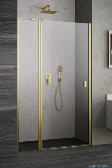 Дверь в нишу NES BRUSHED GOLD DWJ II 1200х2000, браш.золото, стекло прозрачное,6мм 10036120-99-01L
