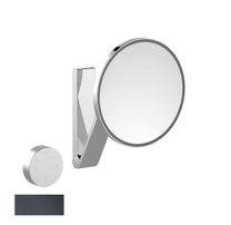 17613 139002 Косметическое зеркало Keuco iLook_move с подсветкой, 5-уровневое переключение цвета, квадратное, хром черный шлифованный