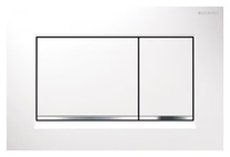 Клавиша Geberit Sigma 30 115.883.KJ.1 белая, полоска  хром глянцевый